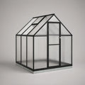 6 ft x 8 ft x 7 ft Walk-In Greenhouse with Black Aluminum Frame, Clear Polycarbonate Panels and Silver Steel Base