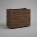 Dark Brown Solid Fir Wood Raised Garden Planter, 31.5 x 15.7 x 31.5 in (80 x 40 x 80 cm)