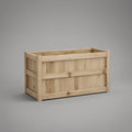 Solid Fir Wood Raised Garden Planter, 36 x 18 x 24 in, Natural
