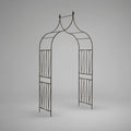 Black Gothic Steel Garden Arbor for Climbing Plants, 47.2 x 17.7 x 86.6 in
